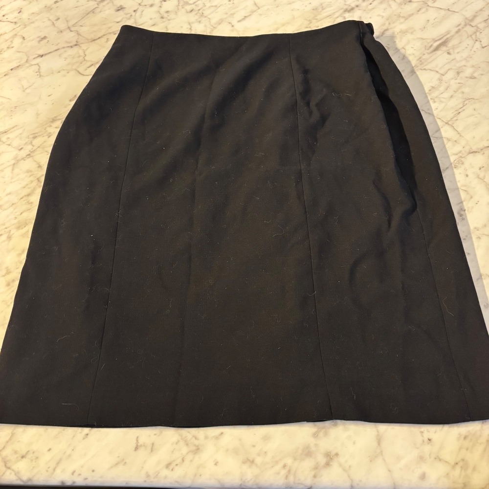 Talbots Woman Black Pencil Skirt Size 18W‎ Lined Career Side Zip Knee Length
